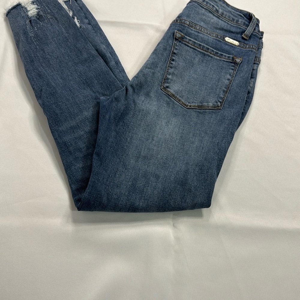 KanCan Blue Skinny Jeans with Modern Fading